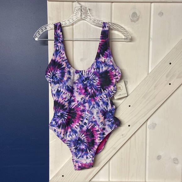 CYN & LUCA Tie Dye One Piece Swim Suit, New Large - Picture 2 of 9